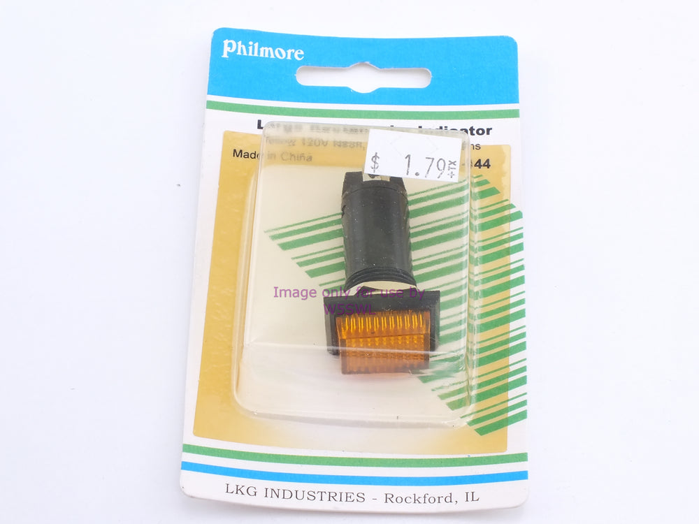 Philmore 11-144 Large Rect. Indicator Yellow 120V Neon Nut Mt. Flat-Top Lens (bin45) - Dave's Hobby Shop by W5SWL