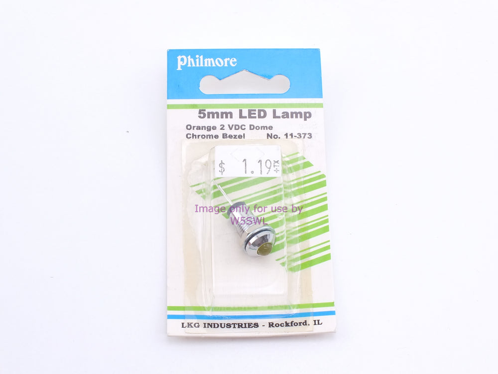 Philmore 11-373 5mm LED Lamp Orange 2VDC Dome Chrome Bezel (bin52) - Dave's Hobby Shop by W5SWL
