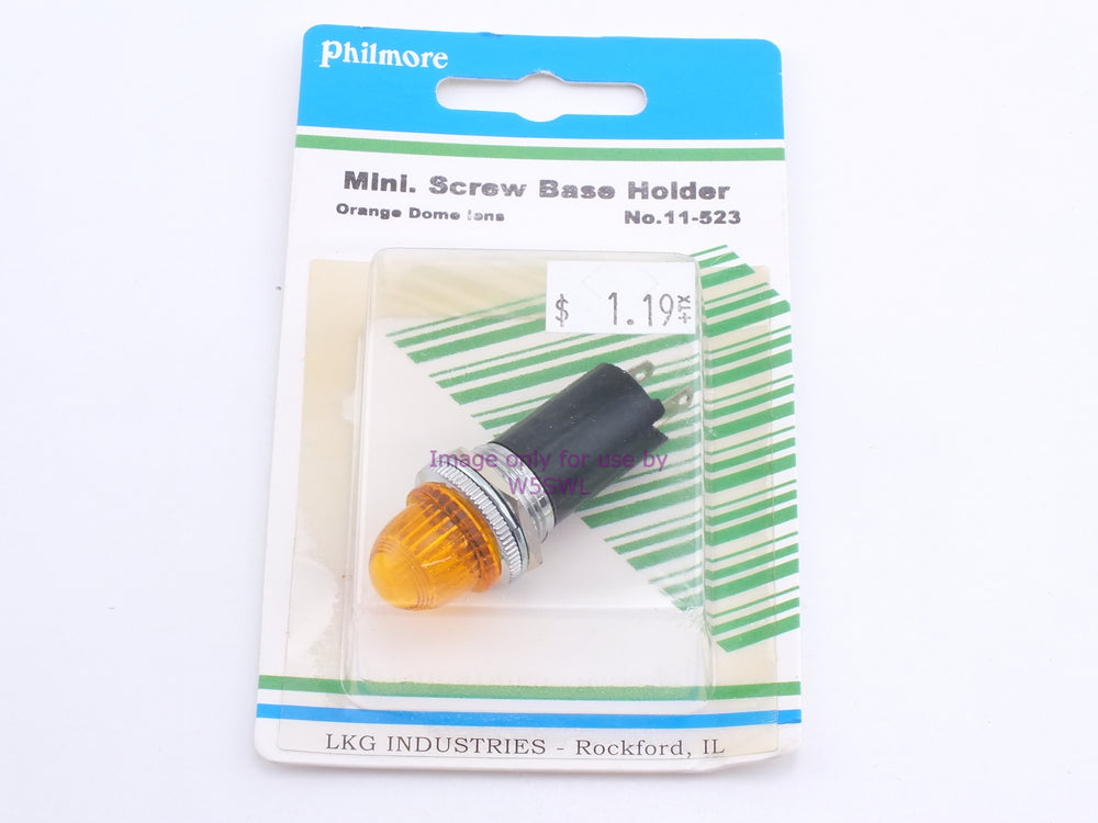 Philmore 11-523 Mini Screw Base Holder Orange Dome Lens (bin55) - Dave's Hobby Shop by W5SWL