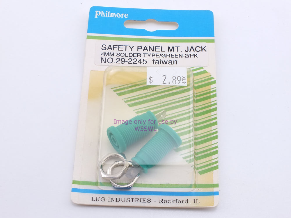 Philmore 29-2245 Safety Panel Mt. Jack 4mm-Solder Type/Green-2/Pk (bin36) - Dave's Hobby Shop by W5SWL