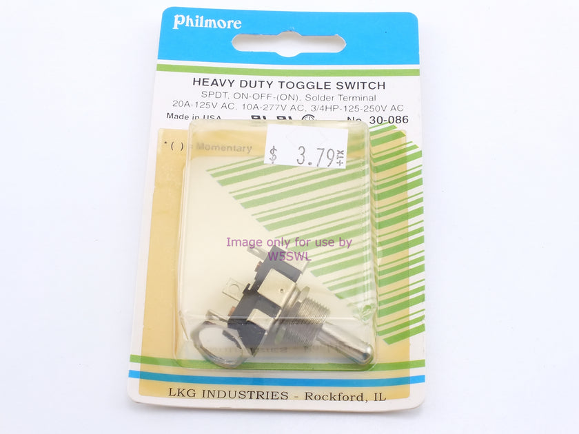 Philmore 30-720 SPDT ON-ON, Snap-In Appliance Rocker Switch 20A@125V A Philmore 30-720 SPDT ON-ON, Snap-In Appliance Rocker Switch 20A@125V A