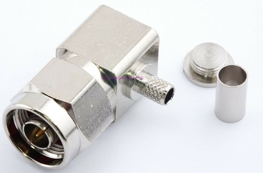 W5SWl Brand N Male Coax Connector Right Angle Hex Crimp LMR-240 RG-8X Mini-8 - Dave's Hobby Shop by W5SWL