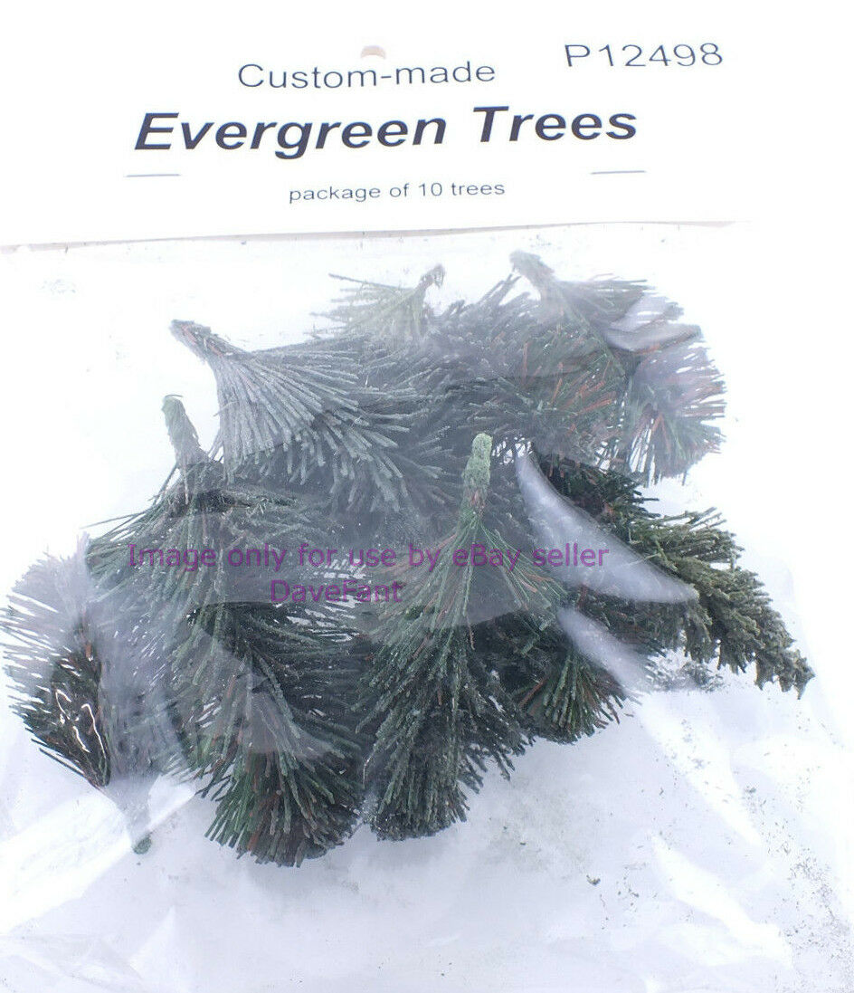 Evergreen Trees Package of 10 Approx 4" Tall New - Dave's Hobby Shop by W5SWL