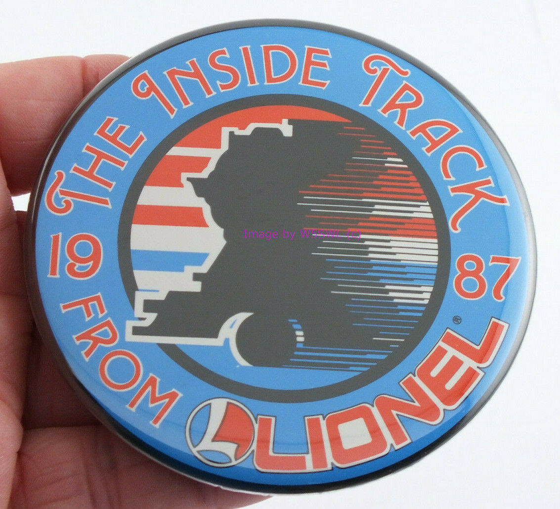 Lionel 1987 The Inside Track Button - Dave's Hobby Shop by W5SWL
