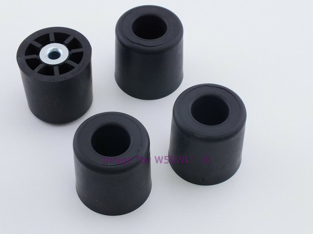 Rubber Feet 1.375" Tall - Steel Bushing Set of 4 Round - Dave's Hobby Shop by W5SWL
