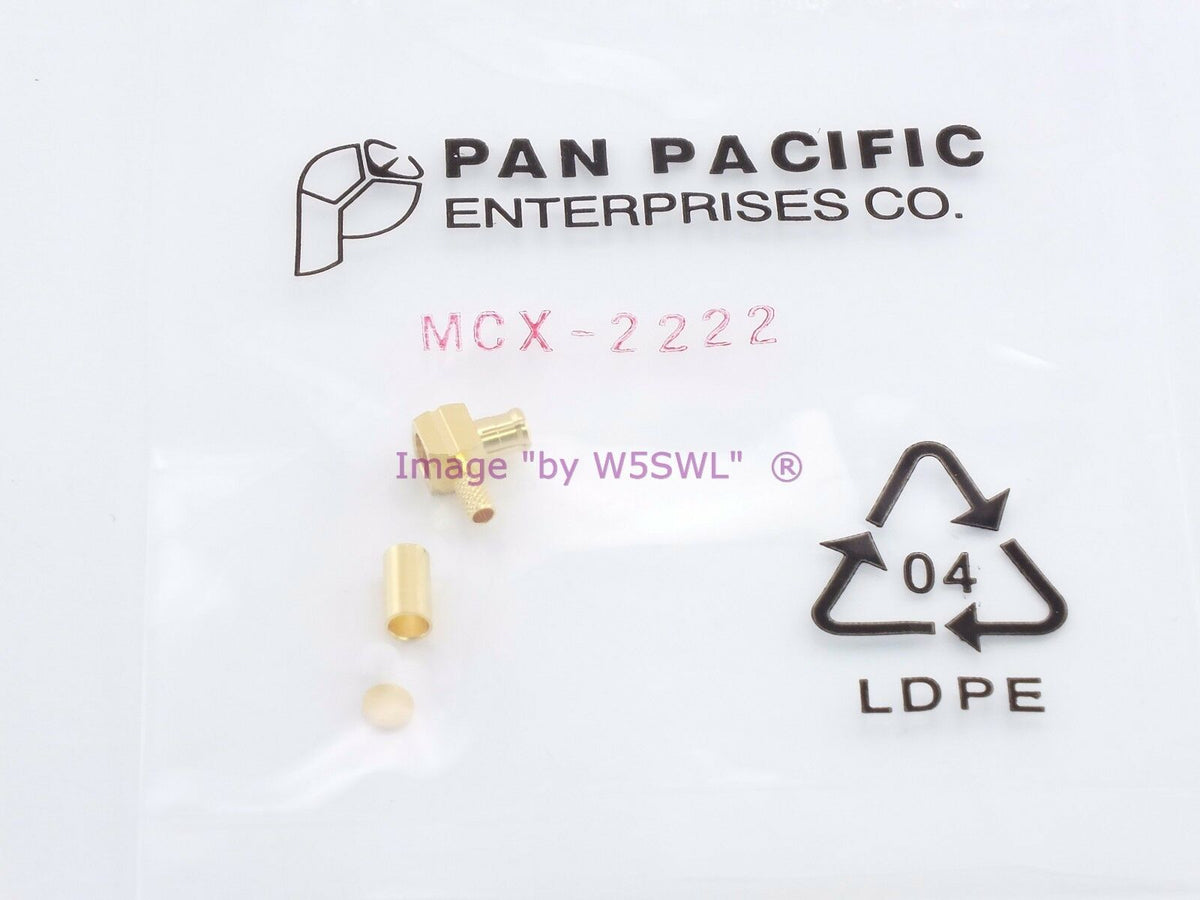 Pan Pacific MCX-2222 Crimp MCX 90 Degree  Right Angle  Plug for RG-316 - Dave's Hobby Shop by W5SWL