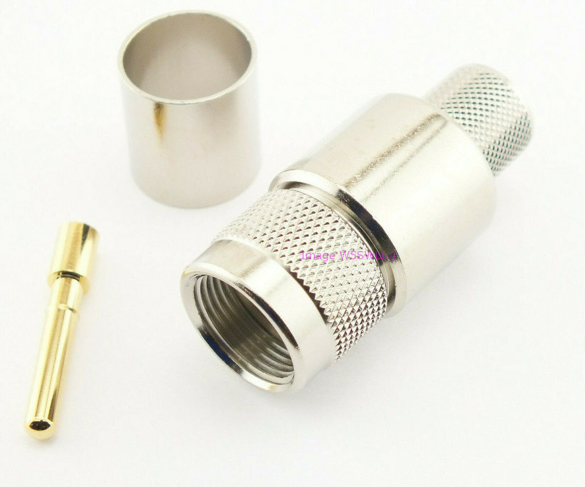 UHF Male Coax Connector LMR-600 Solder RF Pin - Crimp Ferrule - Dave's Hobby Shop by W5SWL