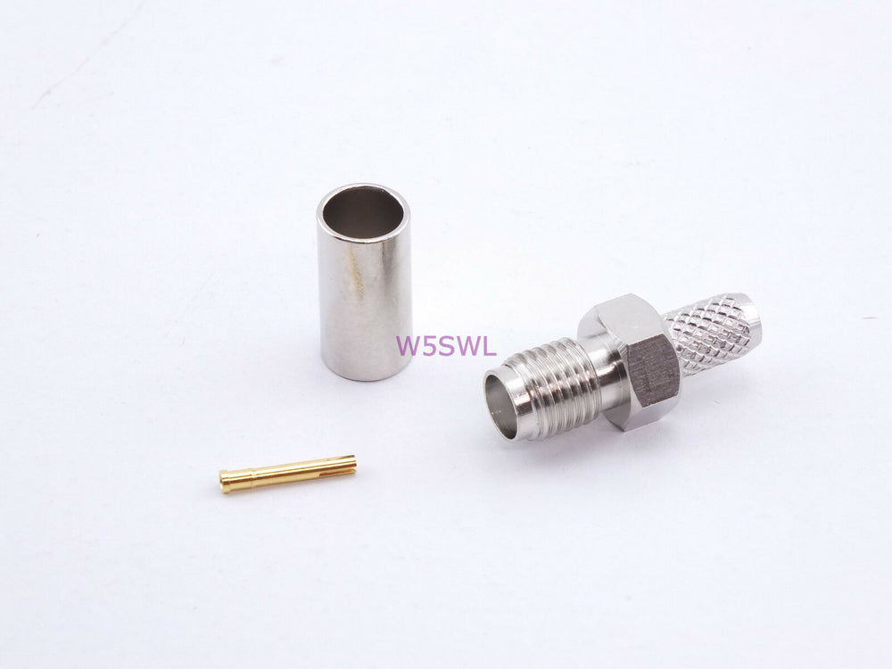 AUTOTEK OPEK SMA Female RG-58 Crimp Connector 2-Pack - Dave's Hobby Shop by W5SWL