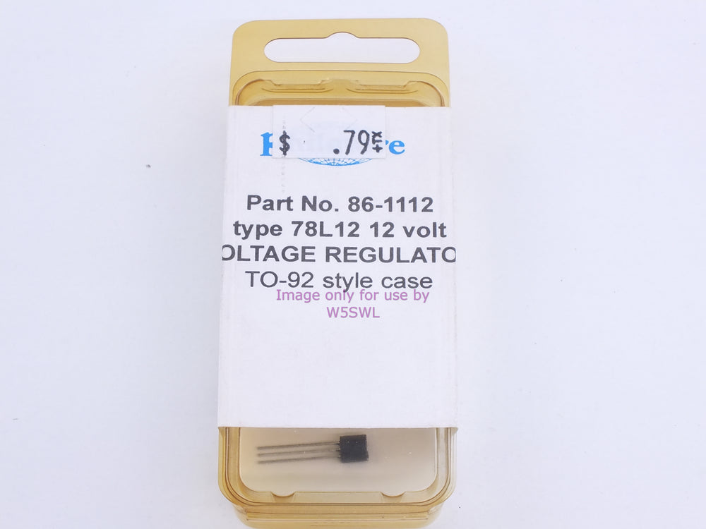 Philmore 86-1112 Type 78L12 12 Volt Voltage Regulator (bin82) - Dave's Hobby Shop by W5SWL