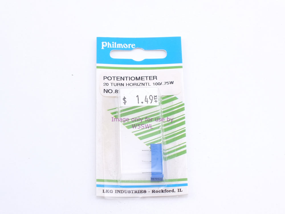 Philmore 89-100 Potentiometer 20 Turn Horizontal-100/.75W (bin64) - Dave's Hobby Shop by W5SWL
