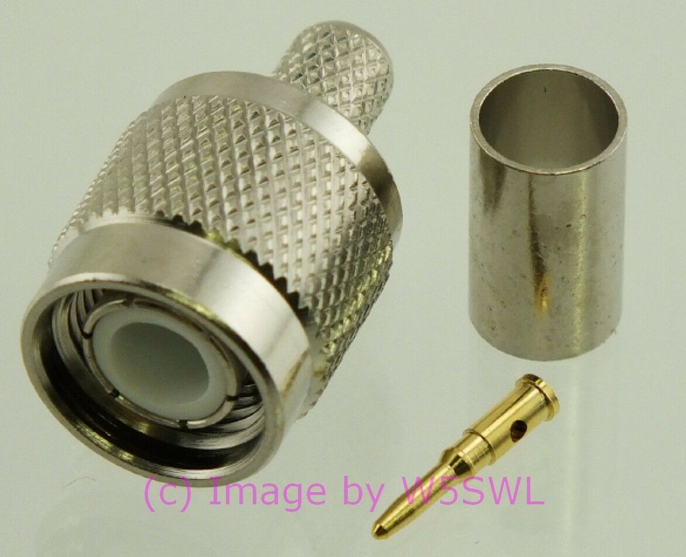 W5SWL Brand TNC Male Coax Connector Crimp 75 Ohm RG-59 2-Pack - Dave's Hobby Shop by W5SWL