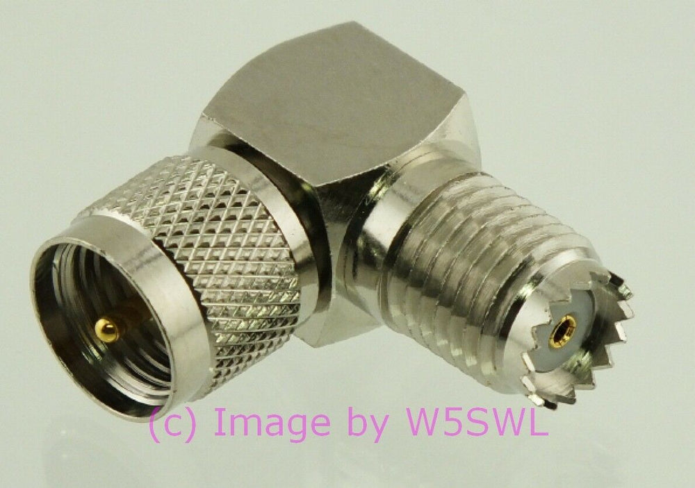 W5SWL Brand Mini-UHF Coax Connector Right Angle 90 Degree  Right Angle Elbow Adapter - Dave's Hobby Shop by W5SWL
