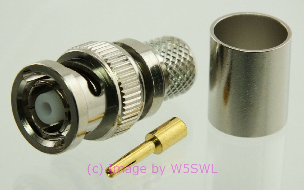 W5SWL Brand BNC Male Reverse Polarity Crimp Coax Connector LMR400 2-Pack - Dave's Hobby Shop by W5SWL