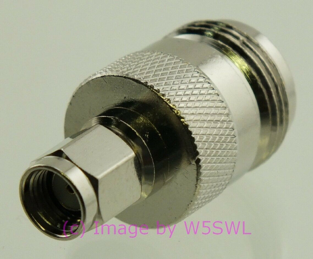W5SWL SMA Reverse Polarity Male to N Female Coax Connector Adapter - Dave's Hobby Shop by W5SWL
