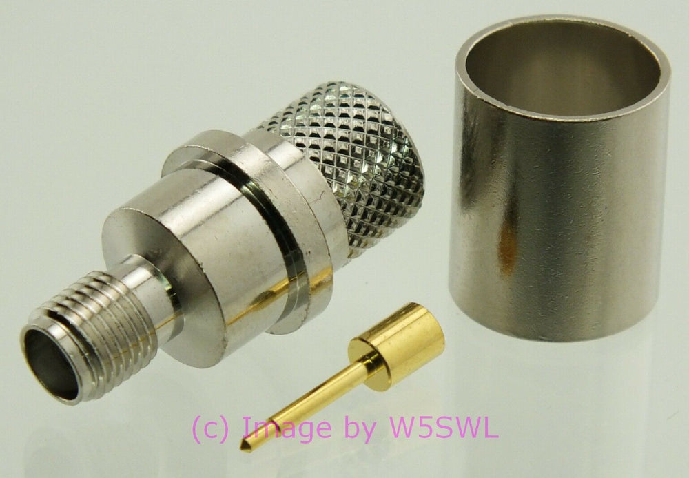 W5SWL SMA Female Coax Connector Reverse Polarity Crimp LMR-400  2-Pack - Dave's Hobby Shop by W5SWL