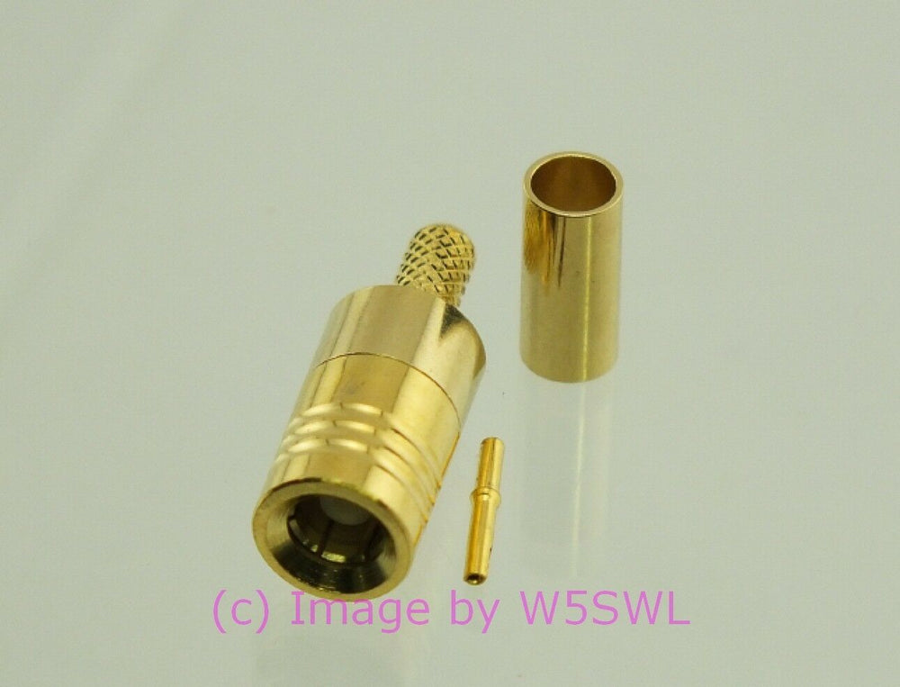 W5SWL SMB Plug Coax Connector Teflon Gold Crimp RG-174 LMR-100 - Dave's Hobby Shop by W5SWL