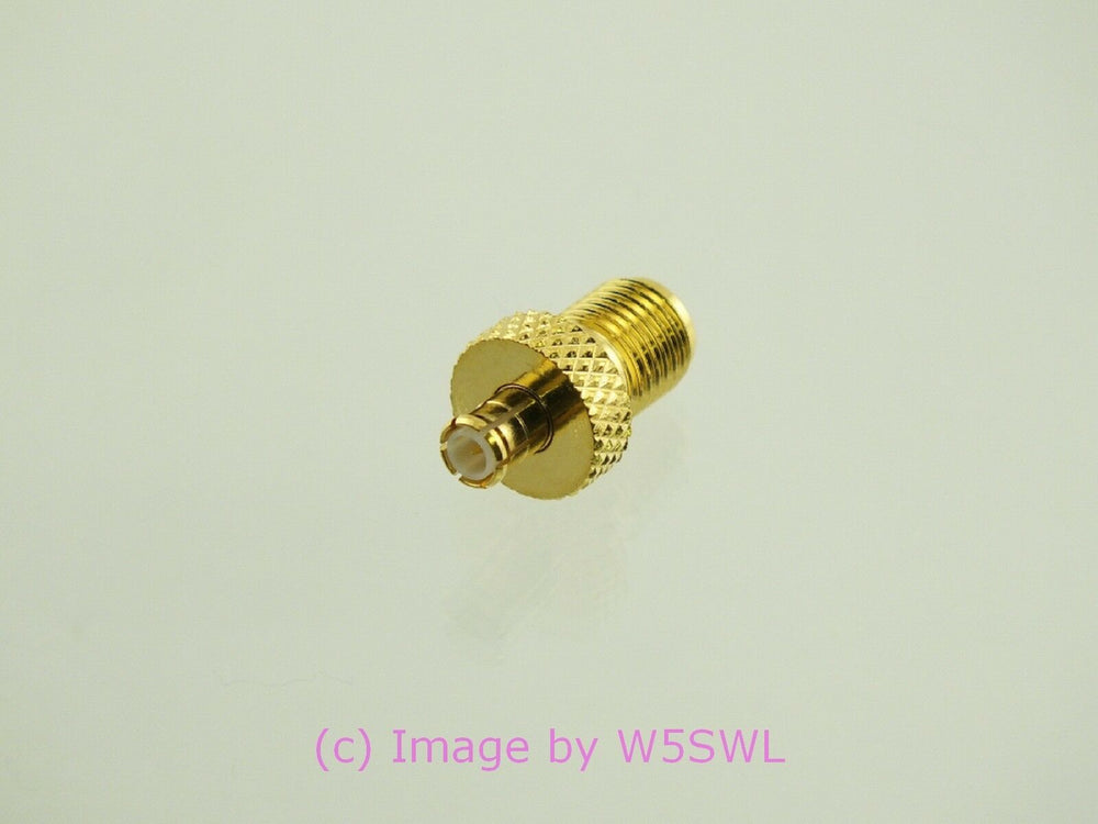 W5SWL Brand MCX Plug to SMA Female Coax Adapter Connector Gold - Dave's Hobby Shop by W5SWL