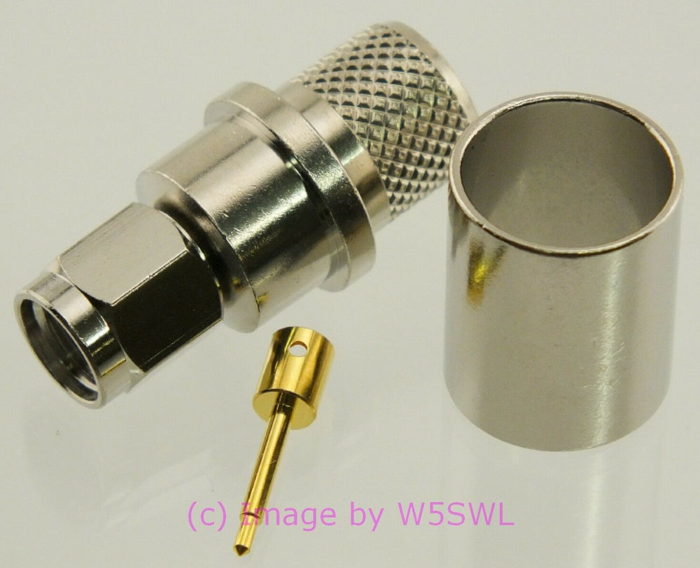 W5SWL  SMA Male Coax Connector Crimp 9913 LMR-400 2-Pack - Dave's Hobby Shop by W5SWL