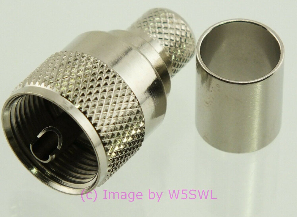 W5SWL Brand UHF Male Coax Connector RG-8A/U RG-213 LMR-400 Crimp 2-Pack - Dave's Hobby Shop by W5SWL