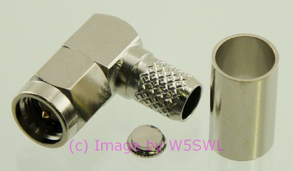 W5SWL SMA Male Coax Connector 90 Deg  Right Angle Crimp RG-8X LMR-240  2-Pack - Dave's Hobby Shop by W5SWL