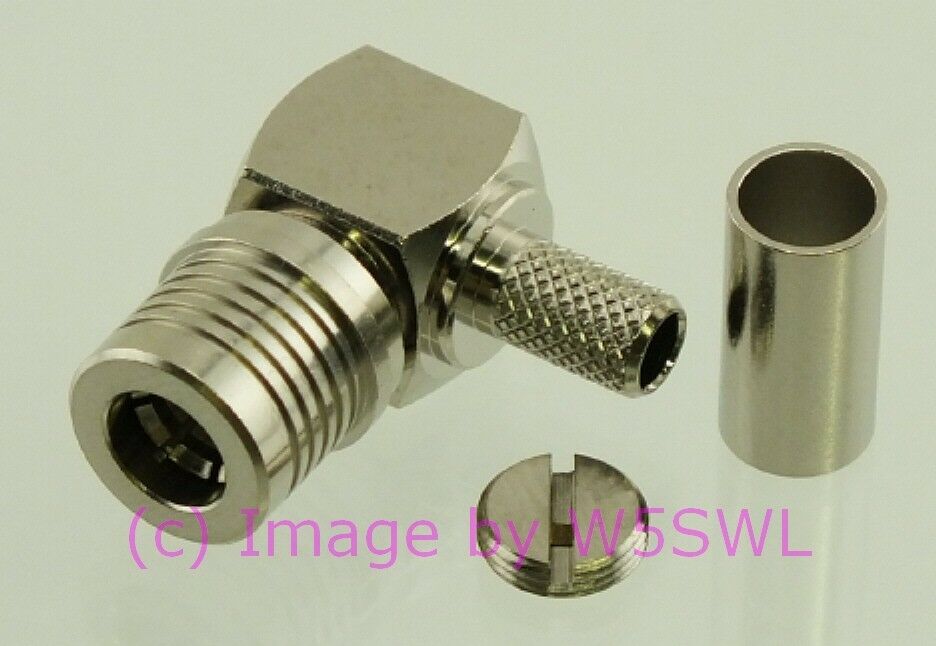 W5SWL QMA Male Coax Connector Right Angle RG-58 LMR-195 2-Pack - Dave's Hobby Shop by W5SWL