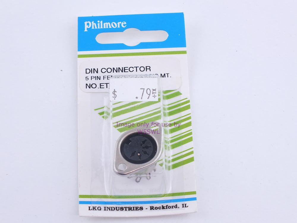 Philmore ETS2 DIN Connector 5 Pin Female-Chassis Mount (bin110) - Dave's Hobby Shop by W5SWL