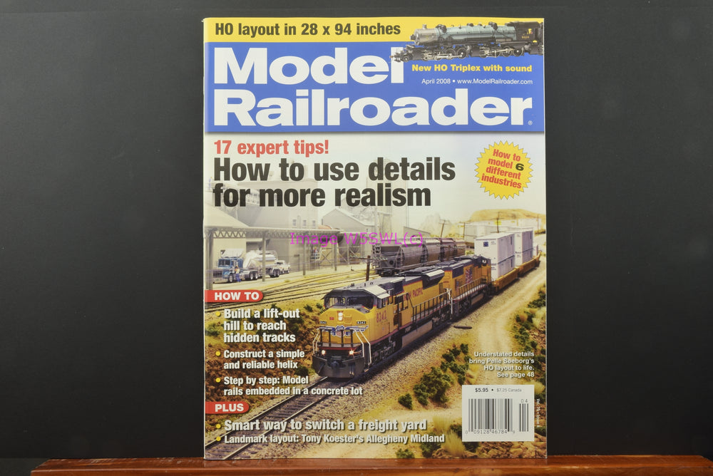 Model Railroader Magazine April 2008 Unread From Dealer Stock - Dave's Hobby Shop by W5SWL