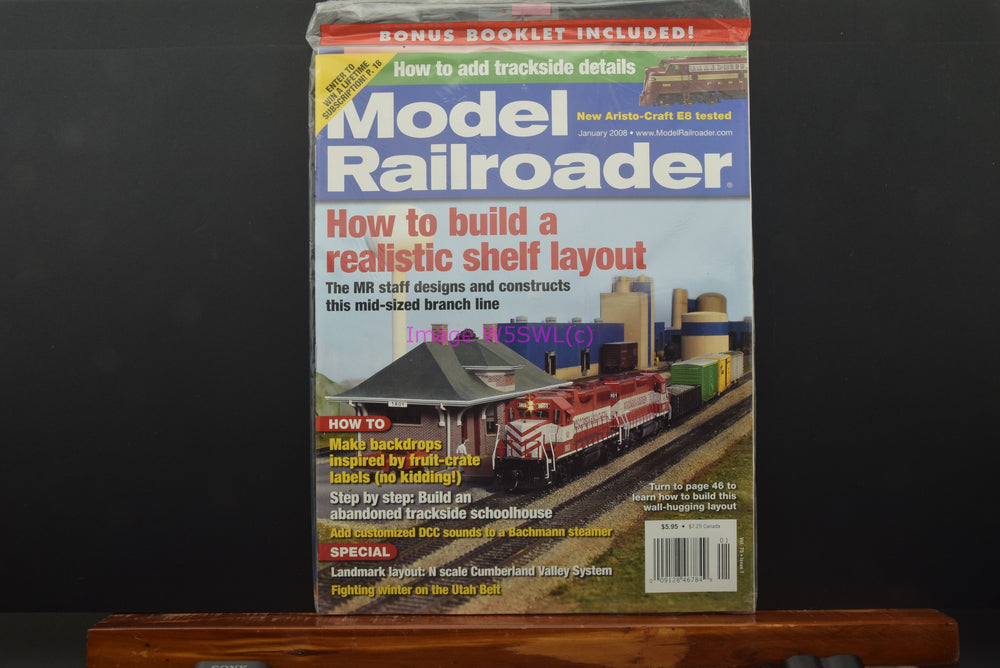 Model Railroader Magazine January 2008 with Bonus Unread From Dealer Stock - Dave's Hobby Shop by W5SWL