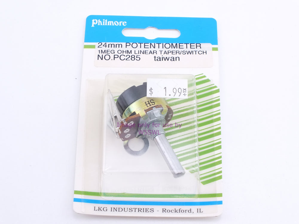 Philmore PC285 24mm Potentiometer 1MEG Ohm Linear Taper/Switch (bin62) - Dave's Hobby Shop by W5SWL