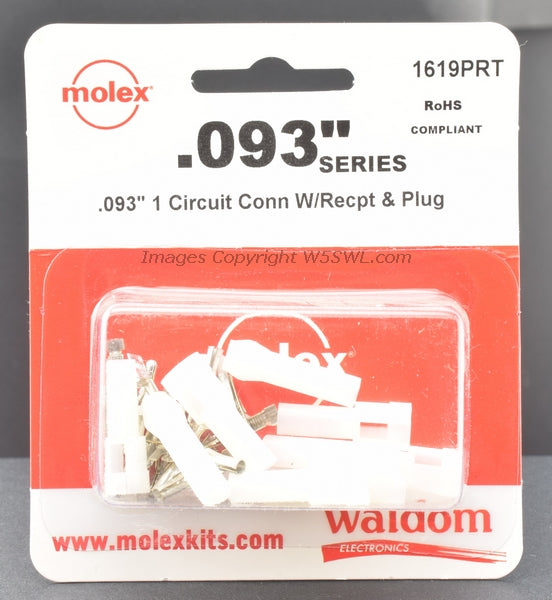 Molex Waldom 1619PRT .093" 18-22 AWG 1 Circuit - Dave's Hobby Shop by W5SWL