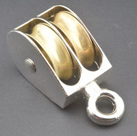 Load image into Gallery viewer, 1-1/2&quot; Double Pulley for Ham Radio Dipole Inverted Vee Loop Longwire Antenna - Dave&#39;s Hobby Shop by W5SWL
