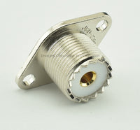 Load image into Gallery viewer, UHF Female Coax Connector Chassis Teflon 2-Hole Diamond - by W5SWL - Dave&#39;s Hobby Shop by W5SWL
