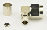 Load image into Gallery viewer, W5SWL N Male Coax Connector Crimp Right Angle HEX Shoulder RG-8 RG-213 LMR-400 - Dave's Hobby Shop by W5SWL
