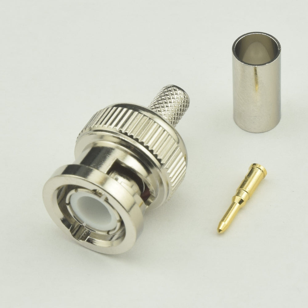 BNC Male Coax Connector Crimp RG-142 RG400 by W5SWL - Dave's Hobby Shop by W5SWL