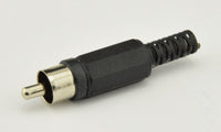 Load image into Gallery viewer, RCA Type Phono Plug Solder Tab BLACK - Dave's Hobby Shop by W5SWL
