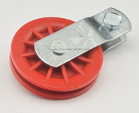 Load image into Gallery viewer, 2-1/2&quot; Pulley Fiberglass Reinforced Nylon Sheave Metal Strap Bolt 300Lb Load - Dave&#39;s Hobby Shop by W5SWL
