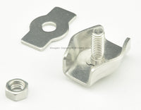 Load image into Gallery viewer, 3/16&quot; (M5) Single Bolt Guy Wire Rigging Clamp Stainless Steel 6-Pk - POTA Handy! - Dave&#39;s Hobby Shop by W5SWL
