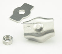 Load image into Gallery viewer, 3/16&quot; (M5) Single Bolt Guy Wire Rigging Clamp Stainless Steel 6-Pk - POTA Handy! - Dave&#39;s Hobby Shop by W5SWL
