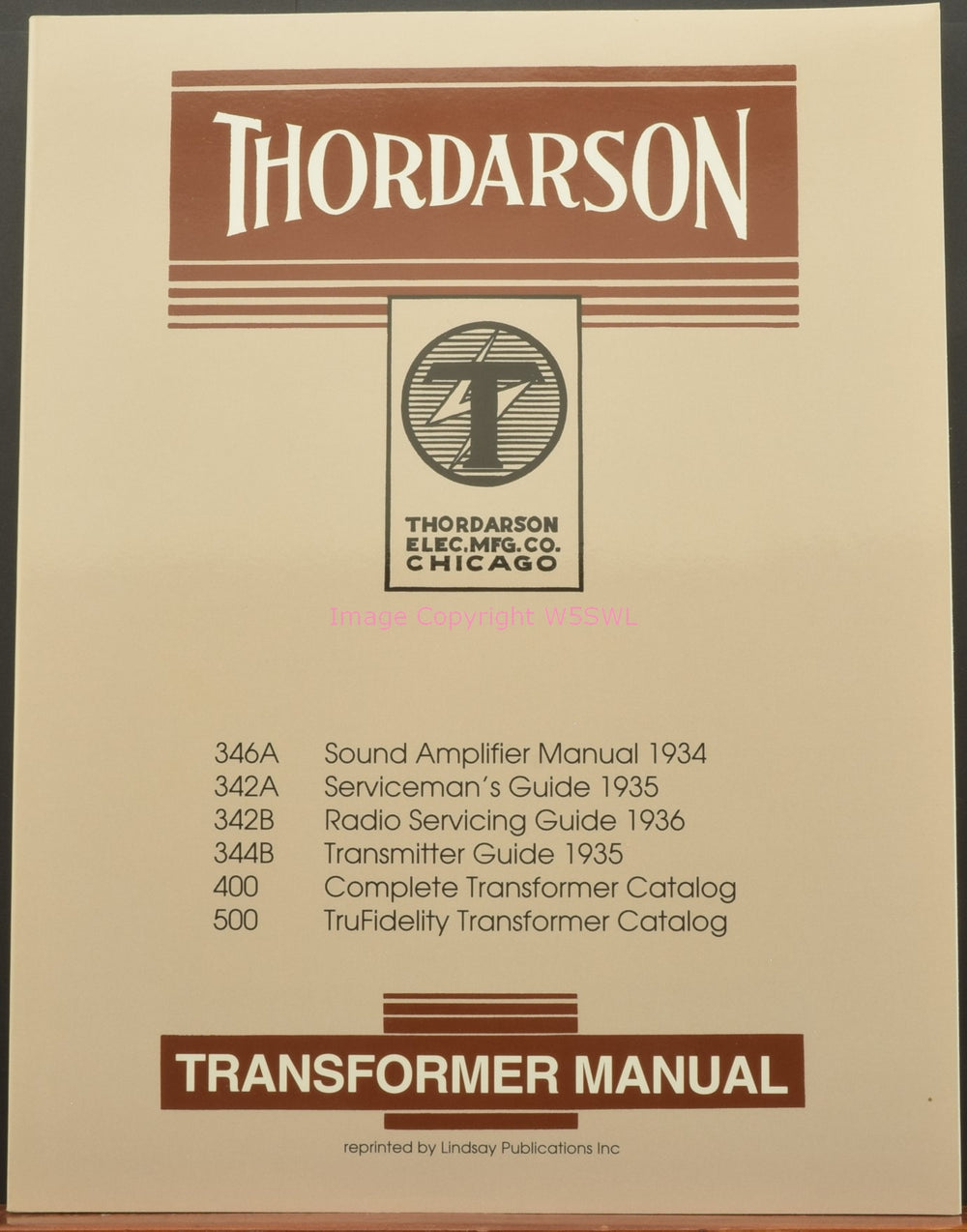 Thordarson Transformer Manual - Dave's Hobby Shop by W5SWL