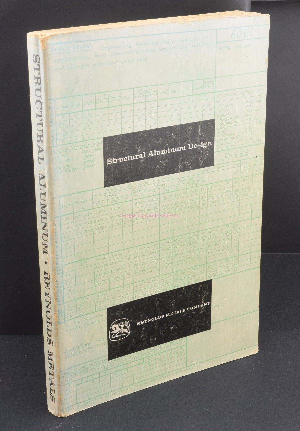 Structural Aluminum Design Reynolds Metal Company 1959 Structural Handbook - Dave's Hobby Shop by W5SWL