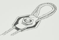 Load image into Gallery viewer, 3/16&quot; (M5) Single Bolt Guy Wire Rigging Clamp Stainless Steel 6-Pk - POTA Handy! - Dave&#39;s Hobby Shop by W5SWL
