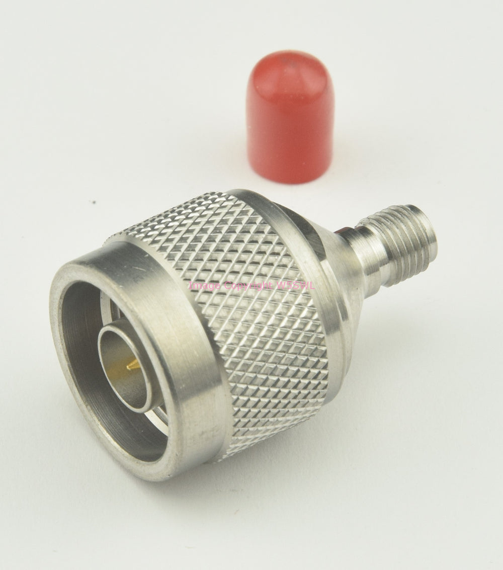 N Male to SMA Female RF Connector Adapter (unused) - Dave's Hobby Shop by W5SWL