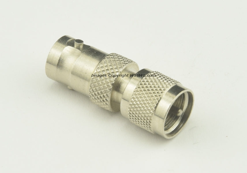 BNC Female to Mini-UHF Male RF Adapter Connector - Dave's Hobby Shop by W5SWL