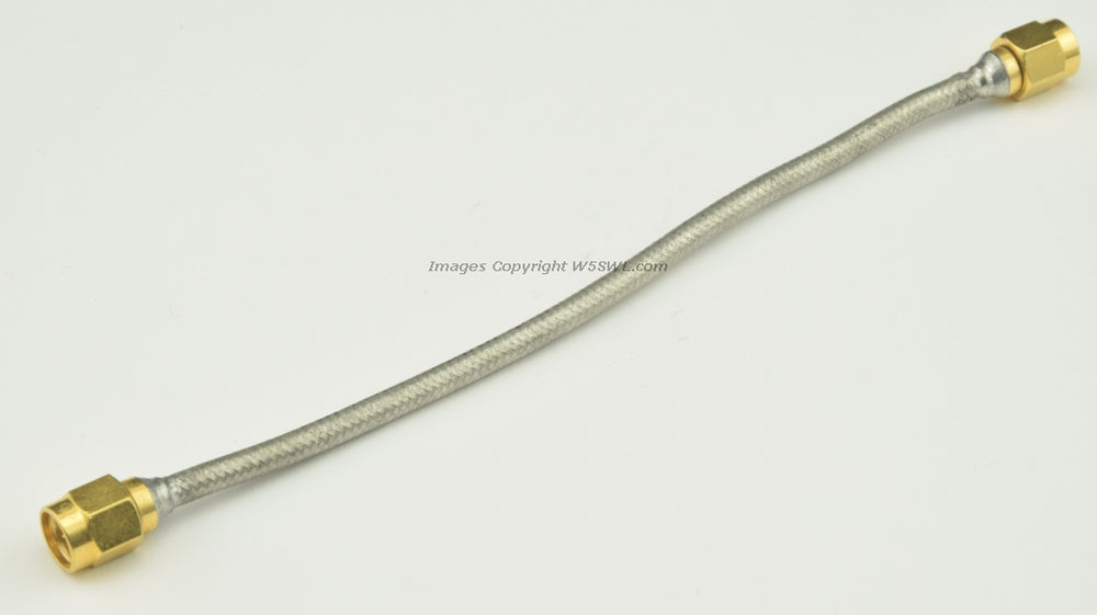 Suhner or Belden Semi-Rigid RG-402 RG402 SMA Male Jumper Approx 5" - Dave's Hobby Shop by W5SWL