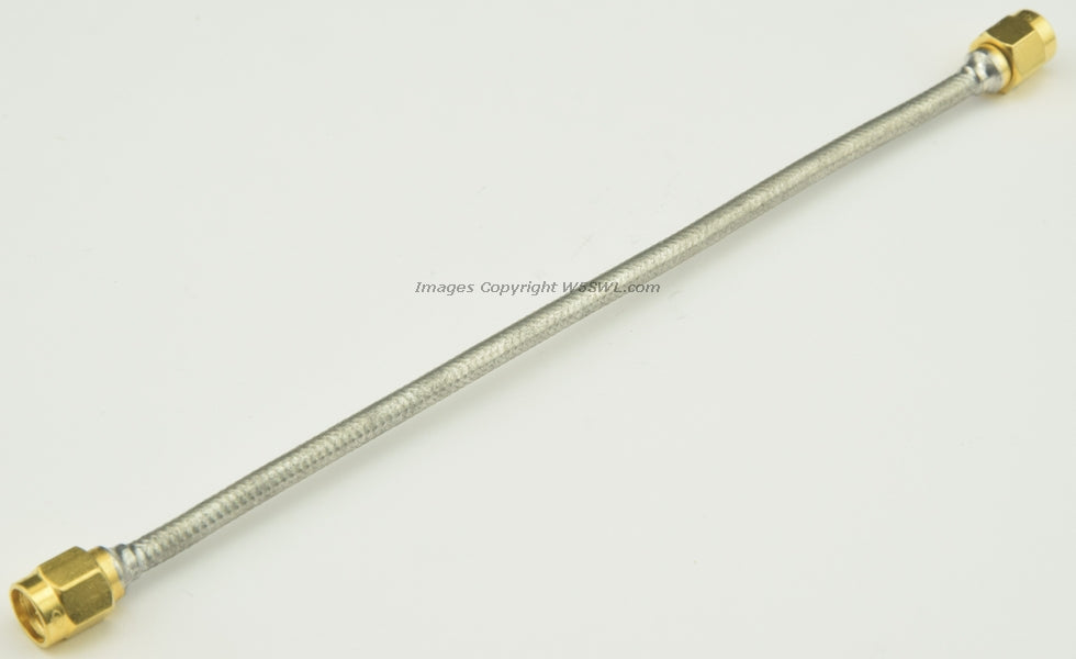 Suhner or Belden Semi-Rigid RG-402 RG402 SMA Male Jumper Approx 6" - Dave's Hobby Shop by W5SWL