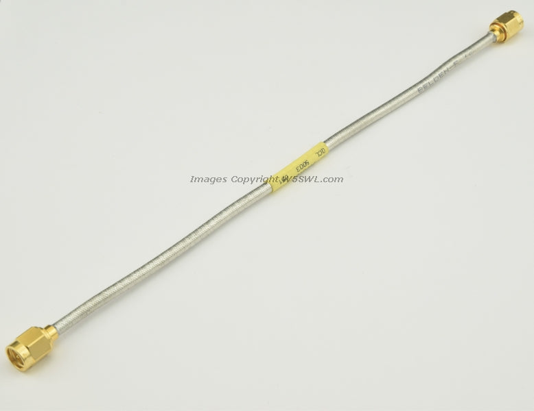 Suhner or Belden Semi-Rigid RG-402 RG402 .141" SMA Male Jumper Approx 8" - Dave's Hobby Shop by W5SWL
