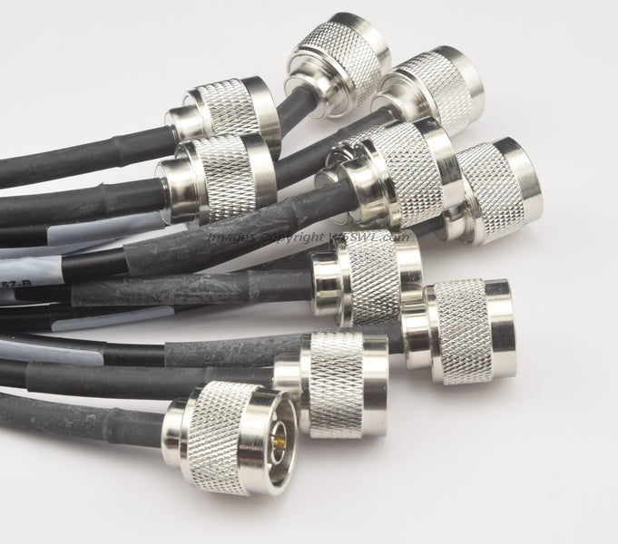 (1) Mil Spec RG223 50 Ohm RF Jumper 1ft N Male to SMA Right Angle Male - Dave's Hobby Shop by W5SWL