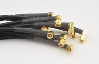 Load image into Gallery viewer, (1) Mil Spec RG223 50 Ohm RF Jumper 1ft N Male to SMA Right Angle Male - Dave&#39;s Hobby Shop by W5SWL
