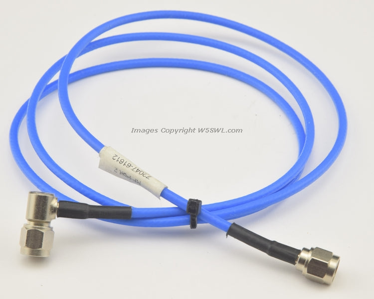 SMA Male to Right Angle SMA Male 33" RF Coaxial Jumper - Dave's Hobby Shop by W5SWL