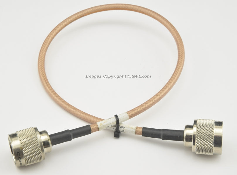Amp/Connex RGU-400 (RG-400) 18" Thermax N Male to N Male RF Coaxial Jumper - Dave's Hobby Shop by W5SWL